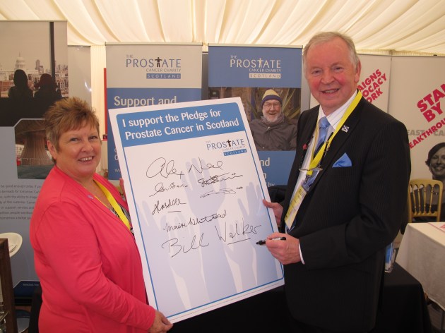 Bill Walker MSP with Ann Ferguson (Head of Scotland Operations, The Prostate Cancer Charity)