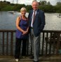 Marie Hendry, of The Loch Cafe, and Bill Walker MSP