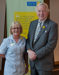 Bill Walker MSP with Marie Curie nurse Fiona Minto