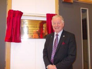 Bill Walker MSP at the newly unveiled plaque in Dunfermline High School