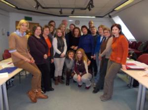 International Study Group in Carnegie Library, with Bill Walker MSP in middle of back row