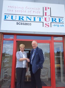 Dunfermline MSP Bill Walker meets Gail Jackson, Sales Manager of Furniture Plus