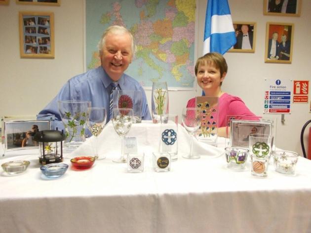 Jacquelyne Davidson of Jac By Design with Bill Walker MSP